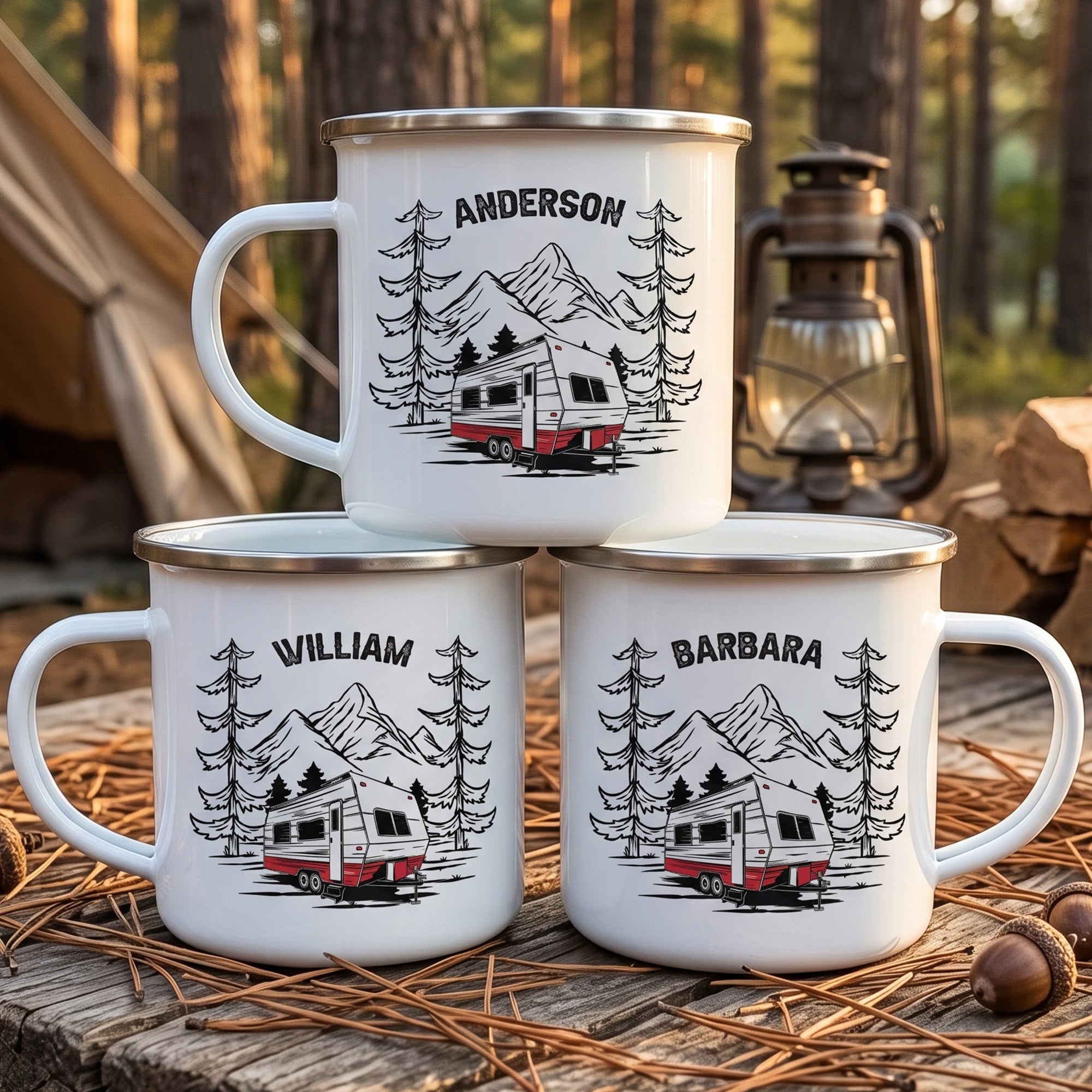Camping Family Trip Custom Name Mug - Personalized Mug