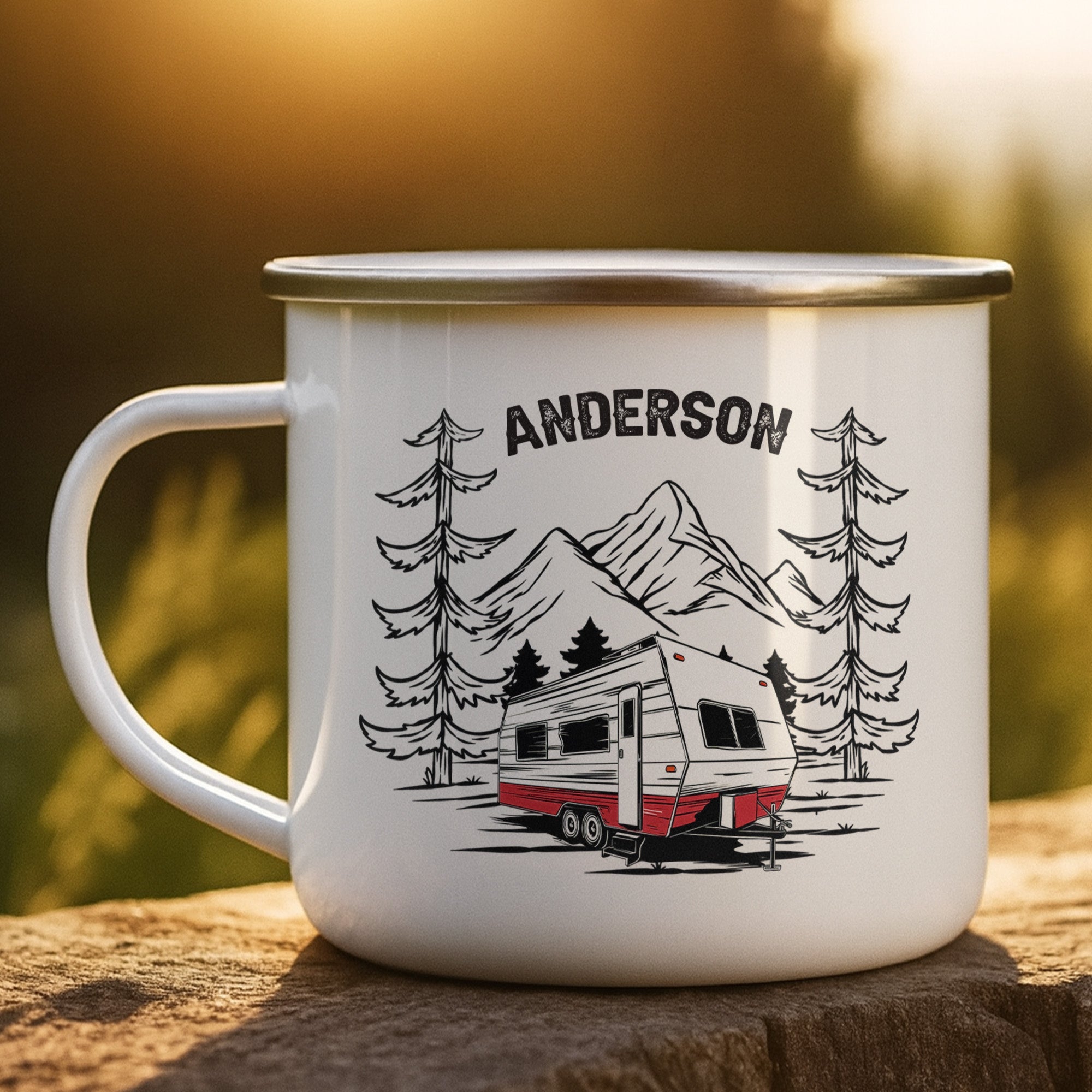 Camping Family Trip Custom Name Mug - Personalized Mug
