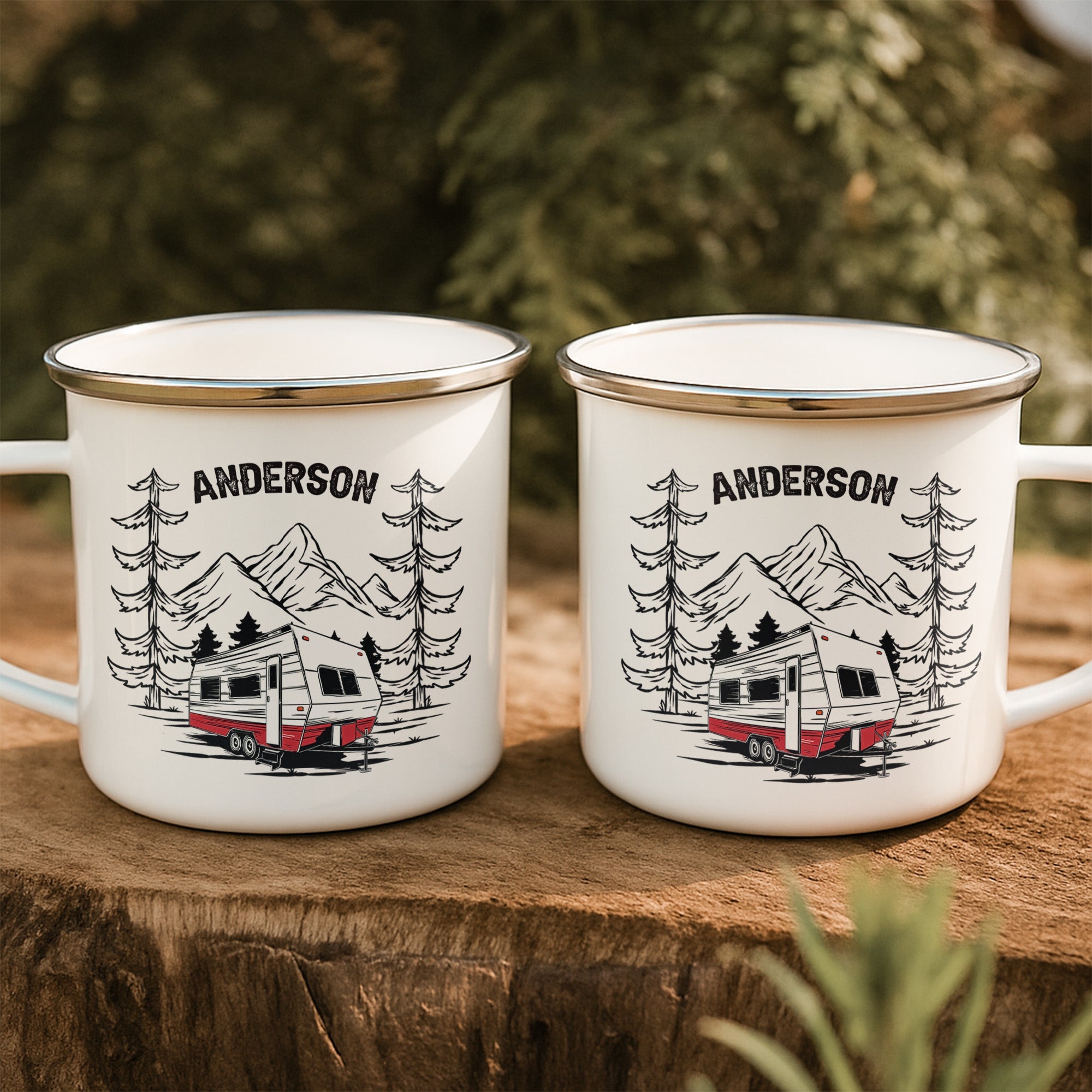 Camping Family Trip Custom Name Mug - Personalized Mug