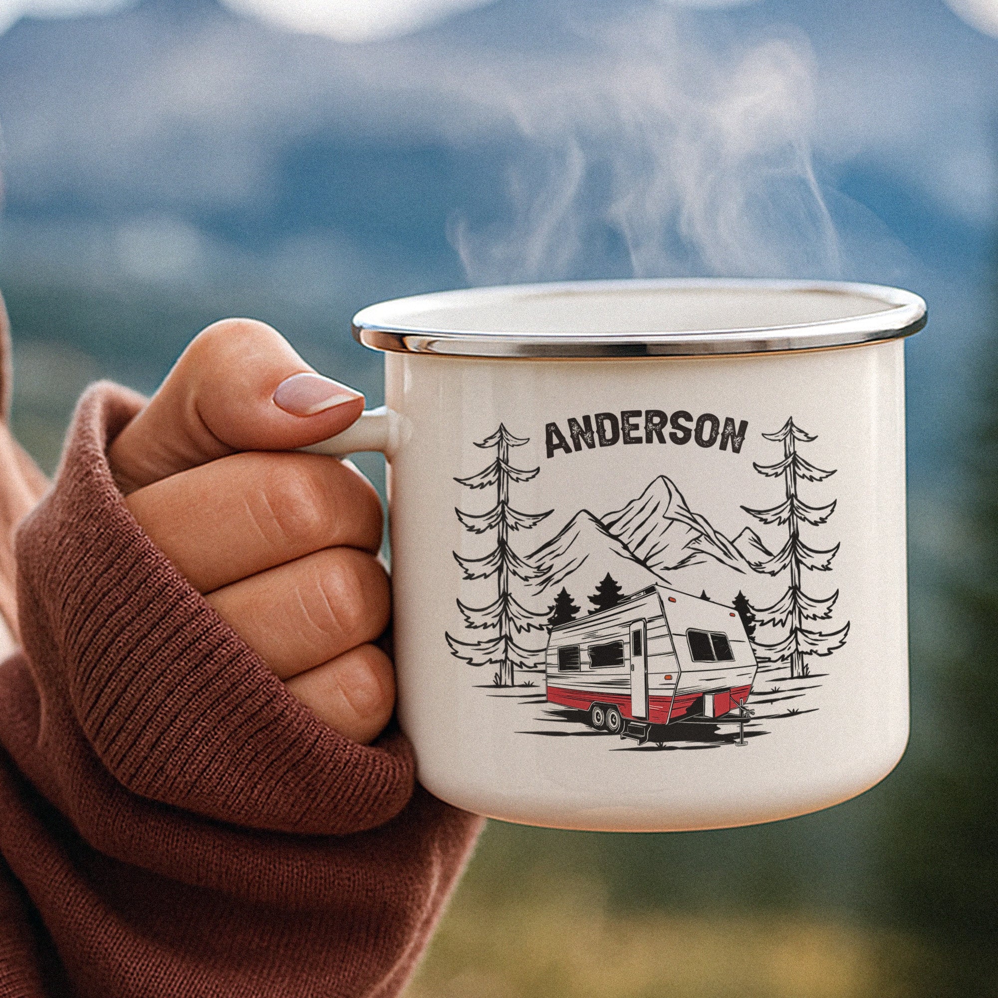 Camping Family Trip Custom Name Mug - Personalized Mug