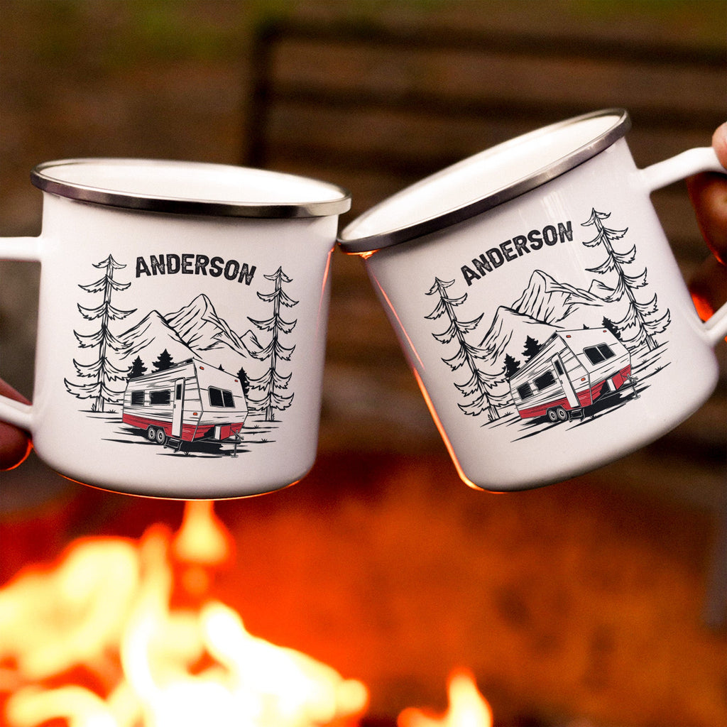 Camping Family Trip Custom Name Mug - Personalized Mug
