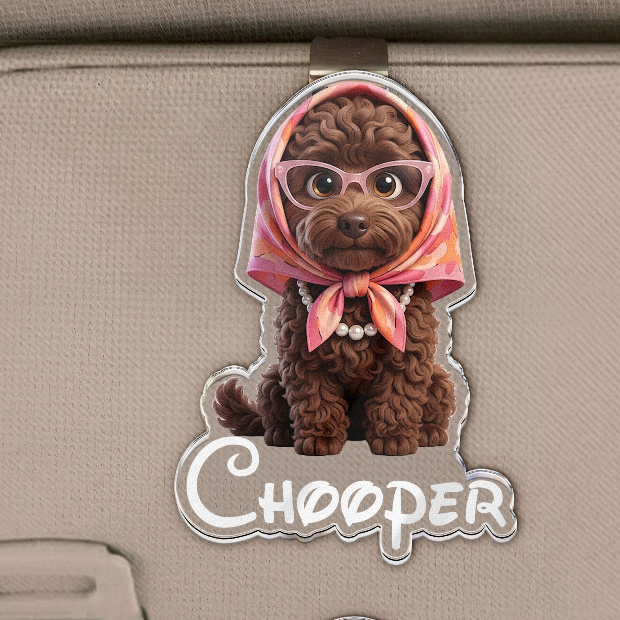 Cartoon Your Pet - Cute Gifts For Dog Mom, Cat Mom - Personalized Car Visor Clip