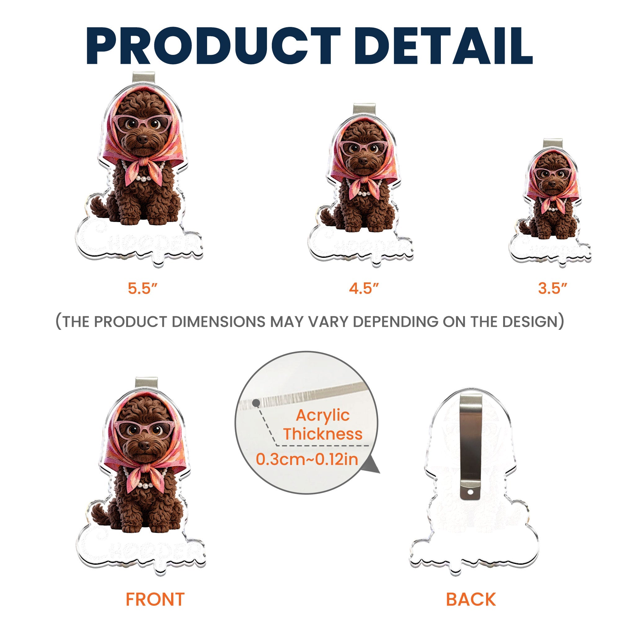 Cartoon Your Pet - Cute Gifts For Dog Mom, Cat Mom - Personalized Car Visor Clip