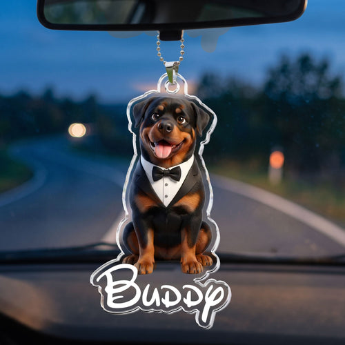 Cartoon Your Pet - Cute Gifts For Dog Mom, Cat Mom - Personalized Rear View Mirror Accessory