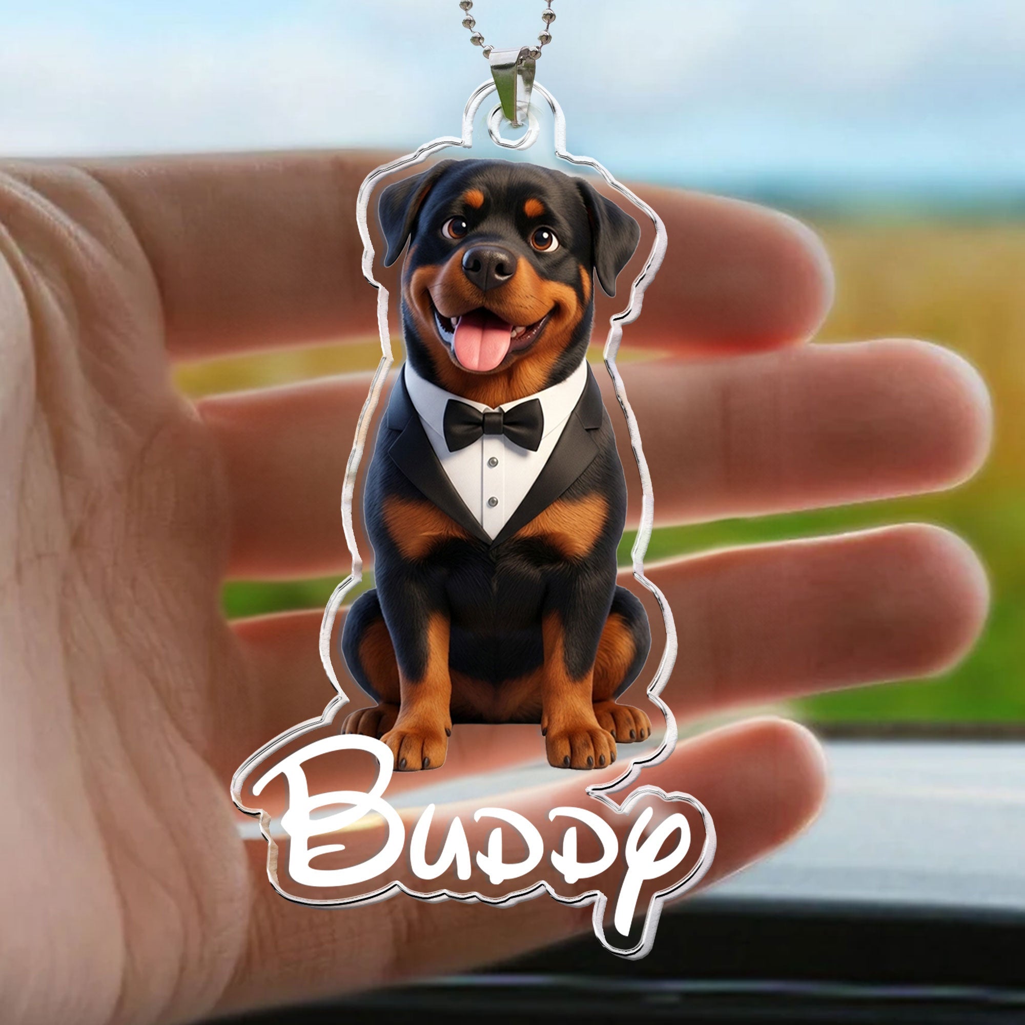 Cartoon Your Pet - Cute Gifts For Dog Mom, Cat Mom - Personalized Rear View Mirror Accessory
