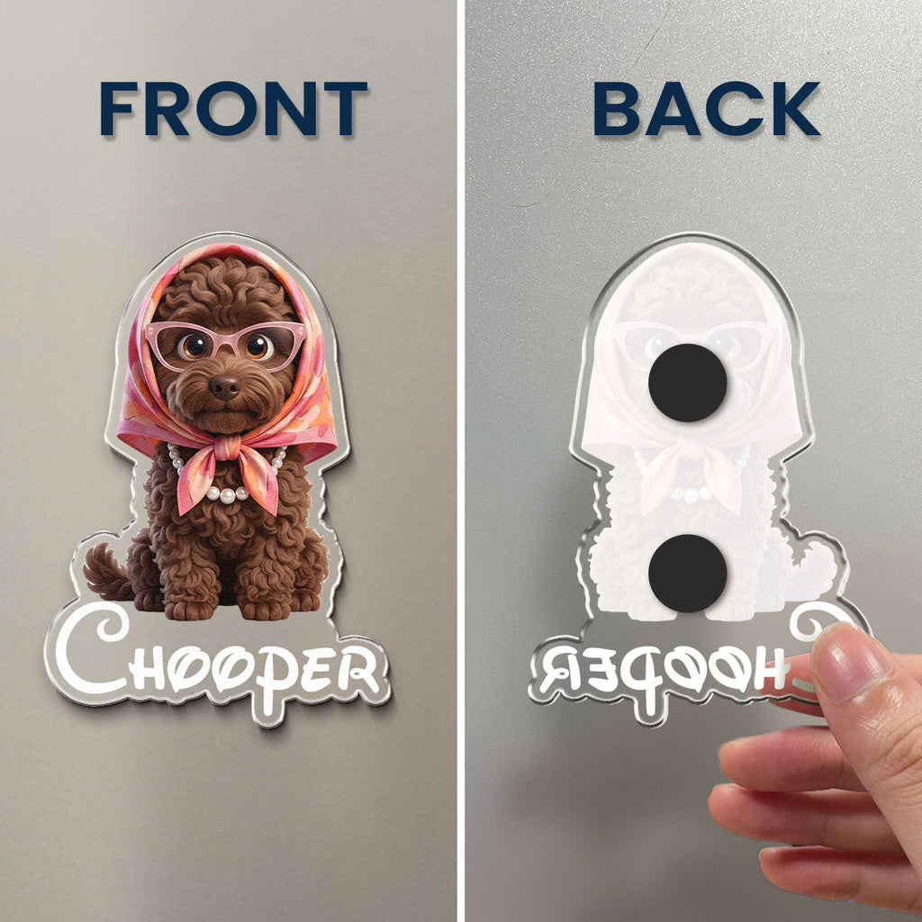 Cartoon Your Pet - Gifts For Dog Mom, Cat Mom - Personalized Magnet