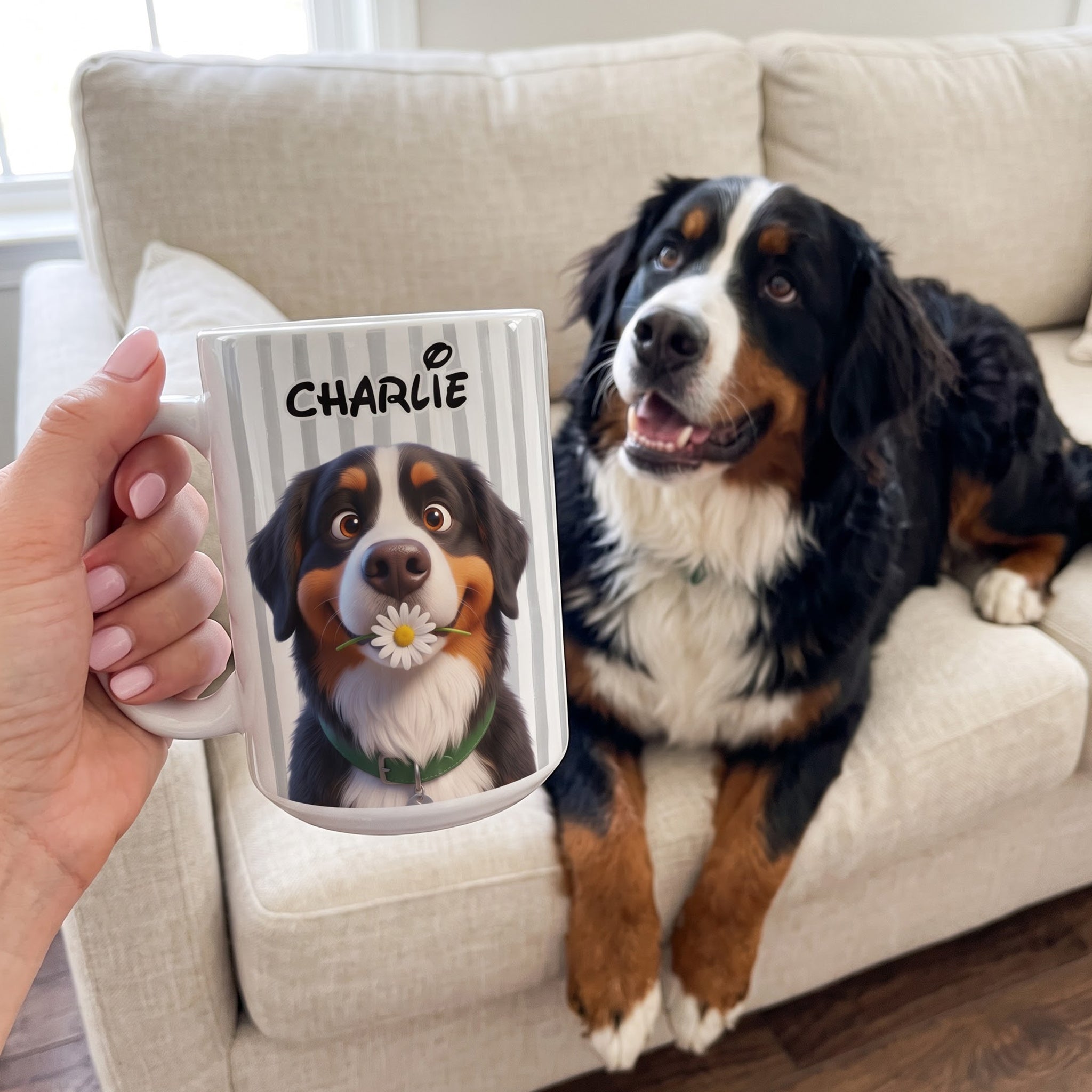 Cartoon Your Pet - Gifts For Dog Mom, Cat Mom - Personalized Mug