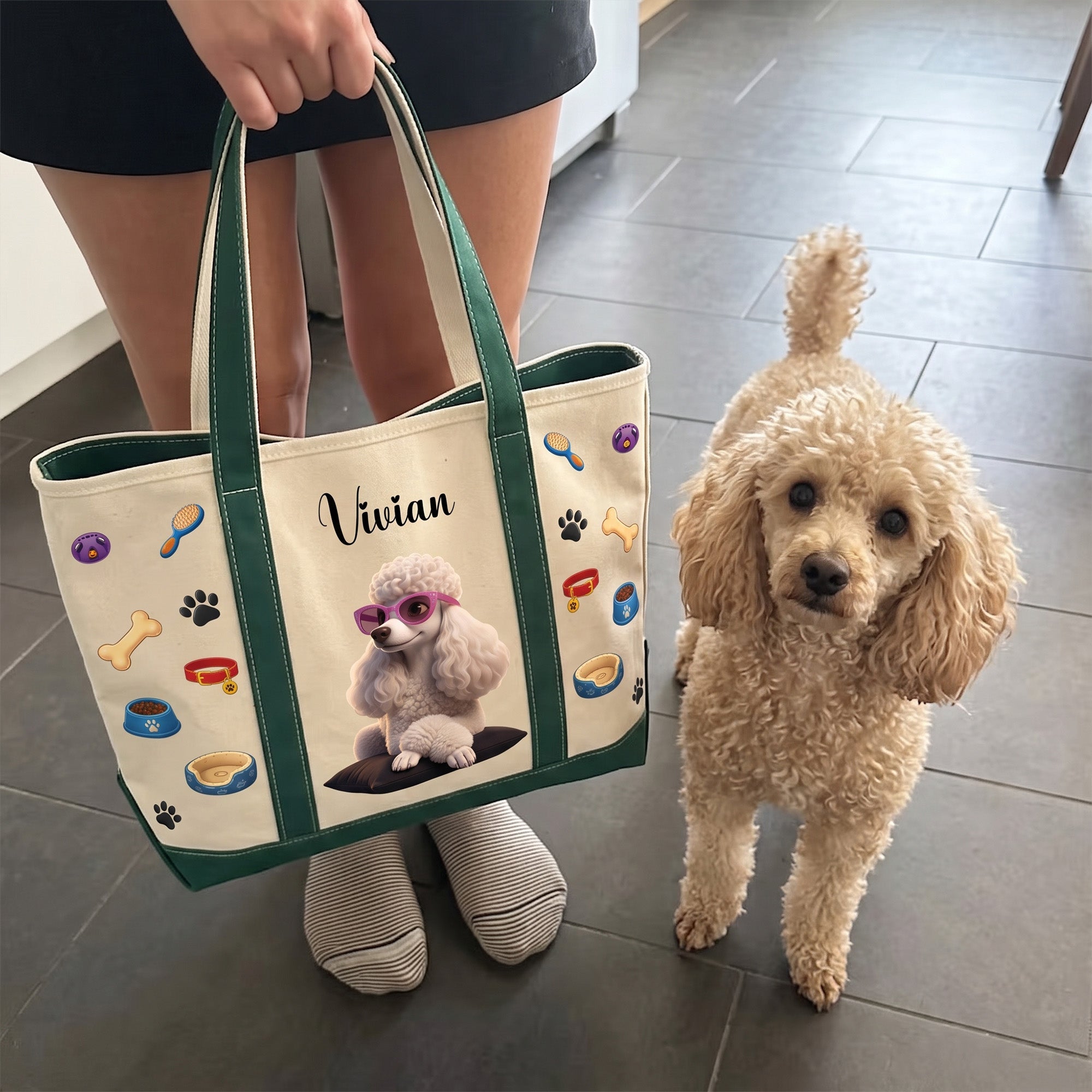 Cartoon Your Pet Photo - Cute 3D Cartoon Style For Dog Mom, Cat Mom - Personalized Tote Bag