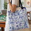 Chinoiserie Mahjong Custom Name - Personalized Tote Bag