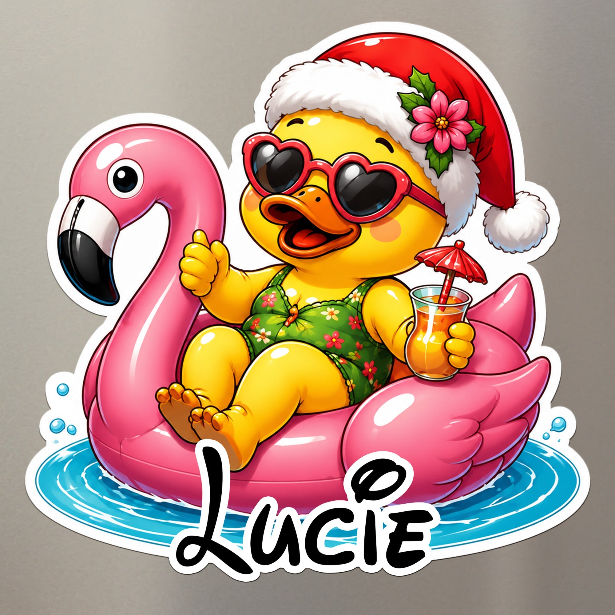 Christmas In July Trip Cruise Door Stateroom Decor - Xmas Santa In Summer - Personalized Magnet