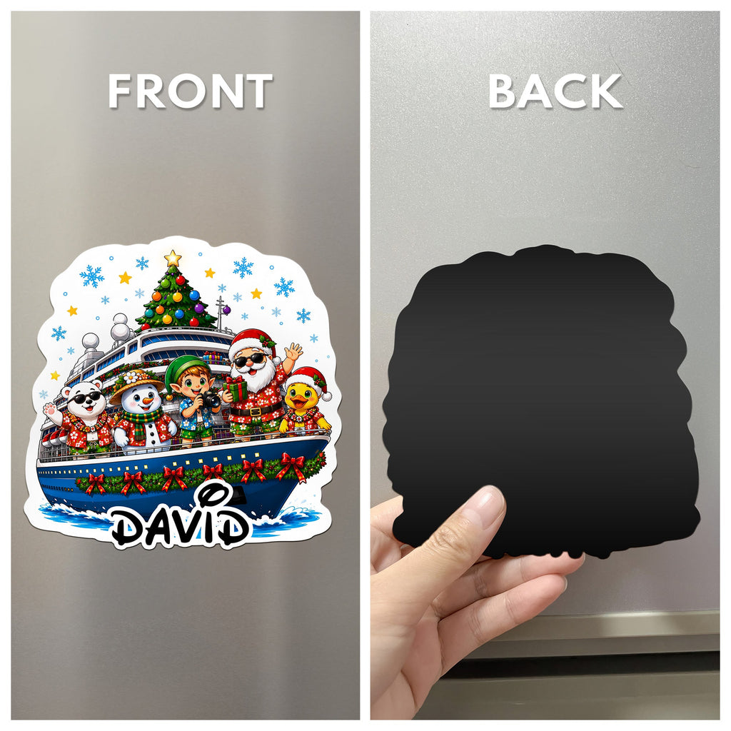 Christmas In July Trip Cruise Door Stateroom Decor - Xmas Santa In Summer - Personalized Magnet