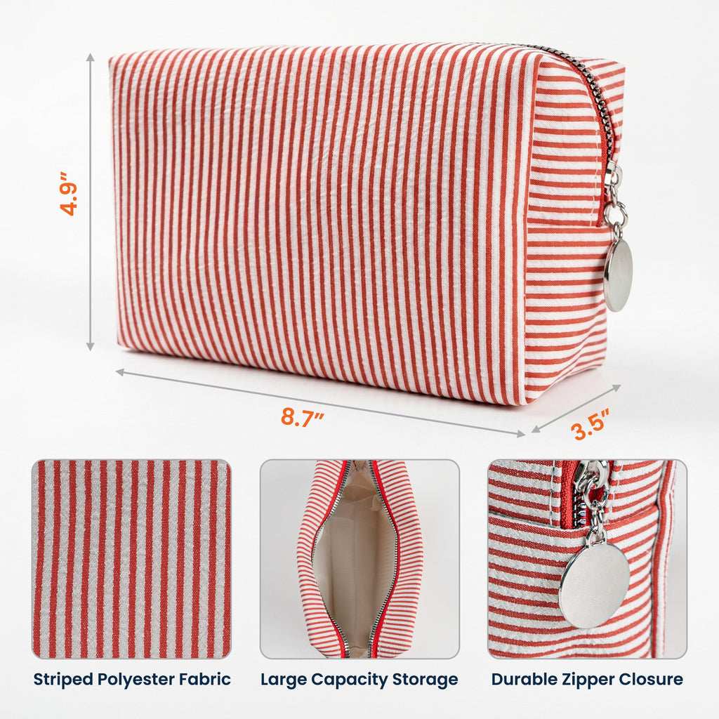 Colorful Name Summer Style - Personalized Makeup Bag