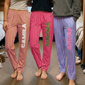 Colorful Stripe With Name - Personalized Lounge Pants