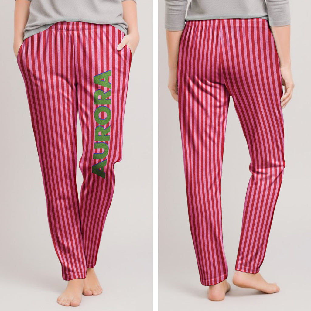 Colorful Stripe With Name - Personalized Lounge Pants