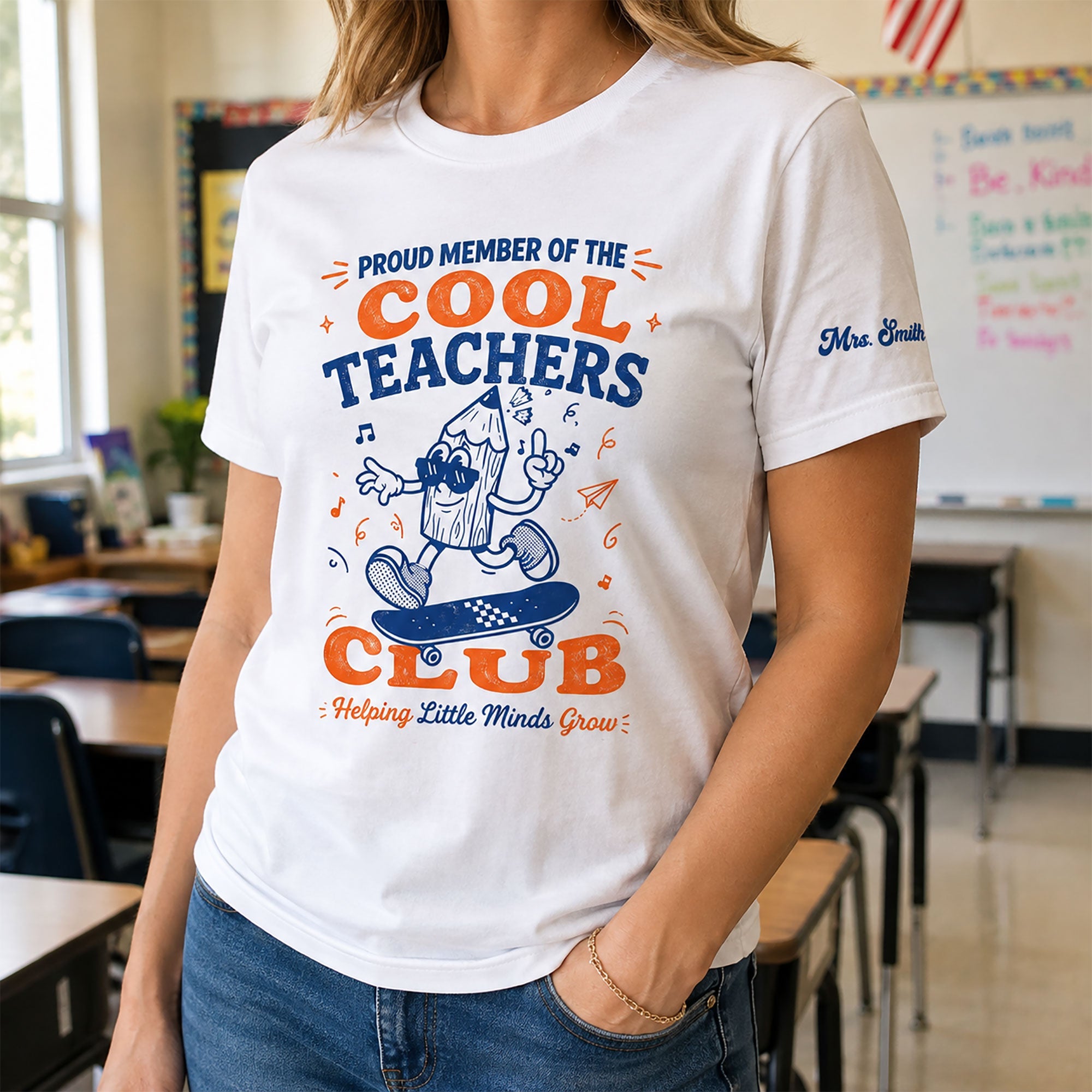 Cool Teachers Club Retro Style - Personalized Shirt