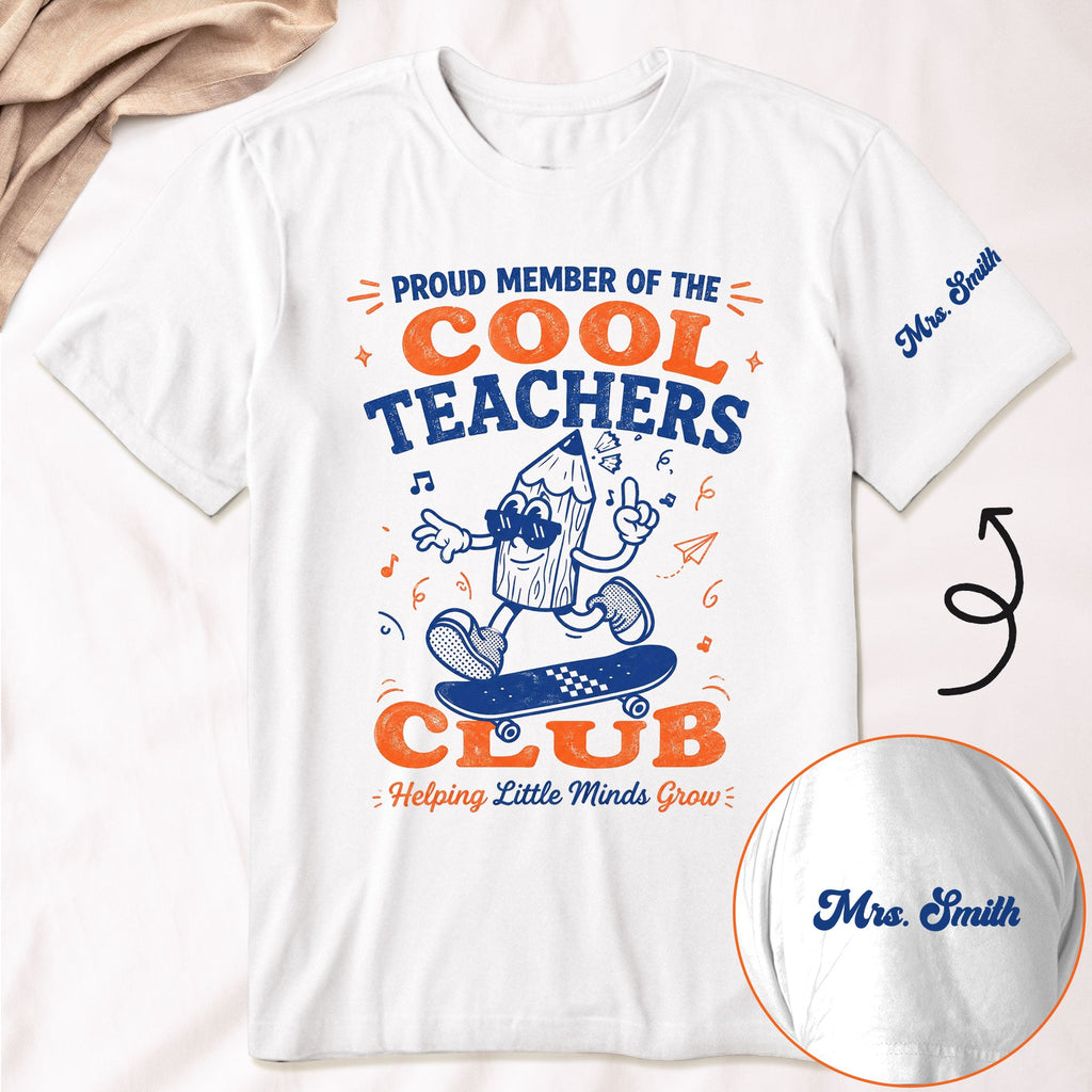 Cool Teachers Club Retro Style - Personalized Shirt