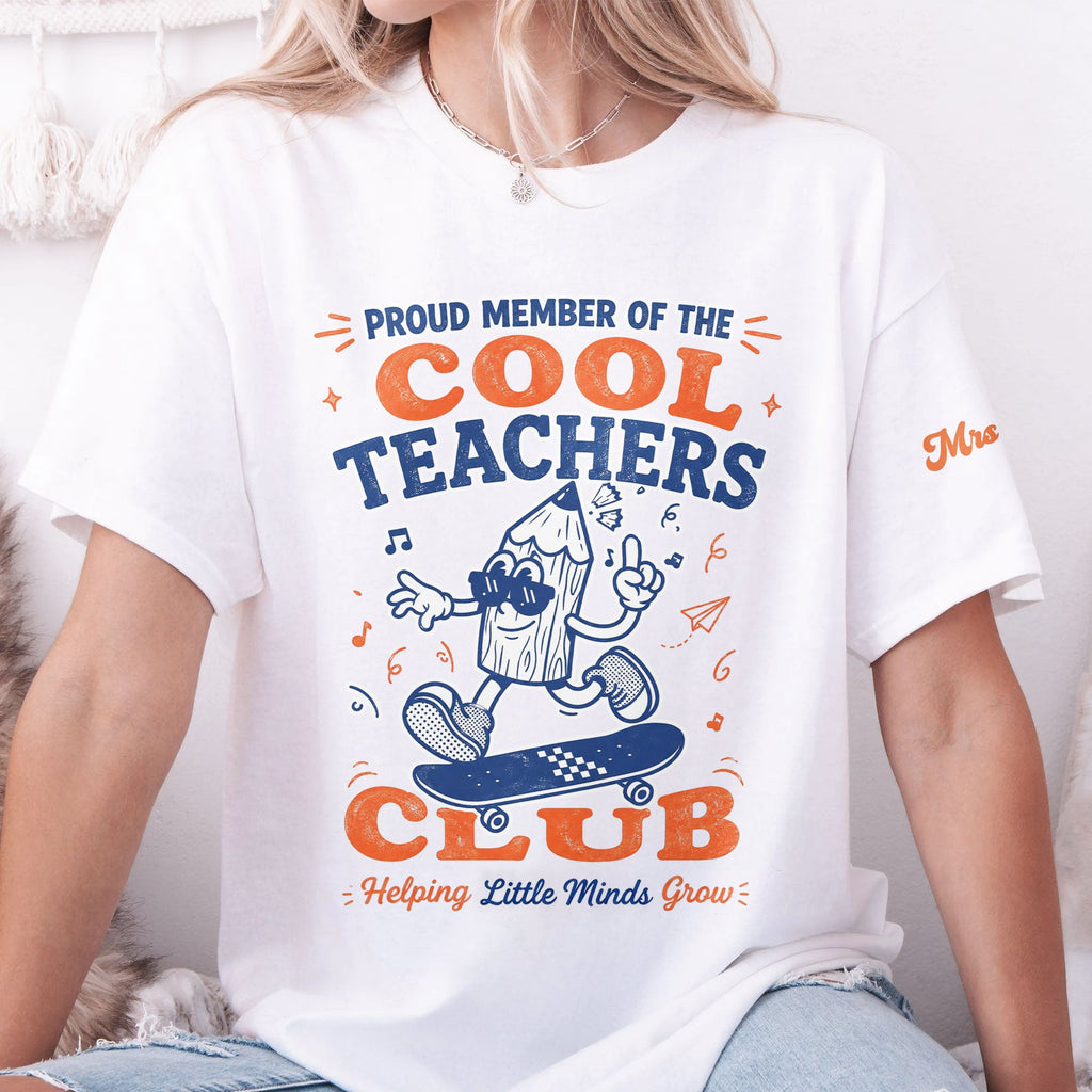 Cool Teachers Club Retro Style - Personalized Shirt