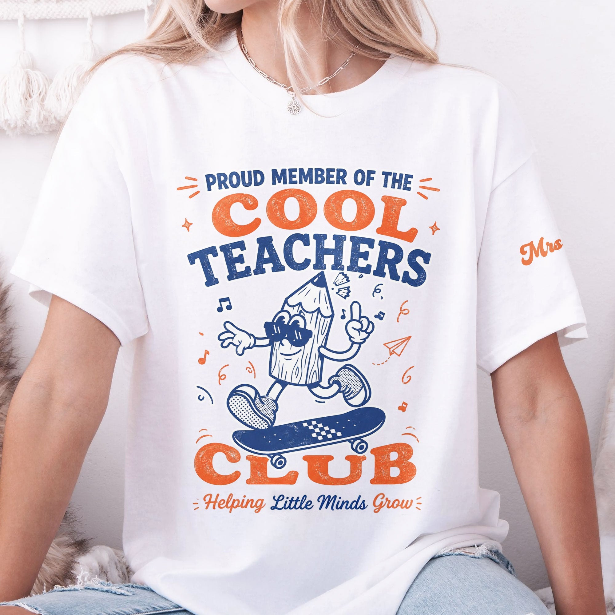 Cool Teachers Club Retro Style - Personalized Shirt