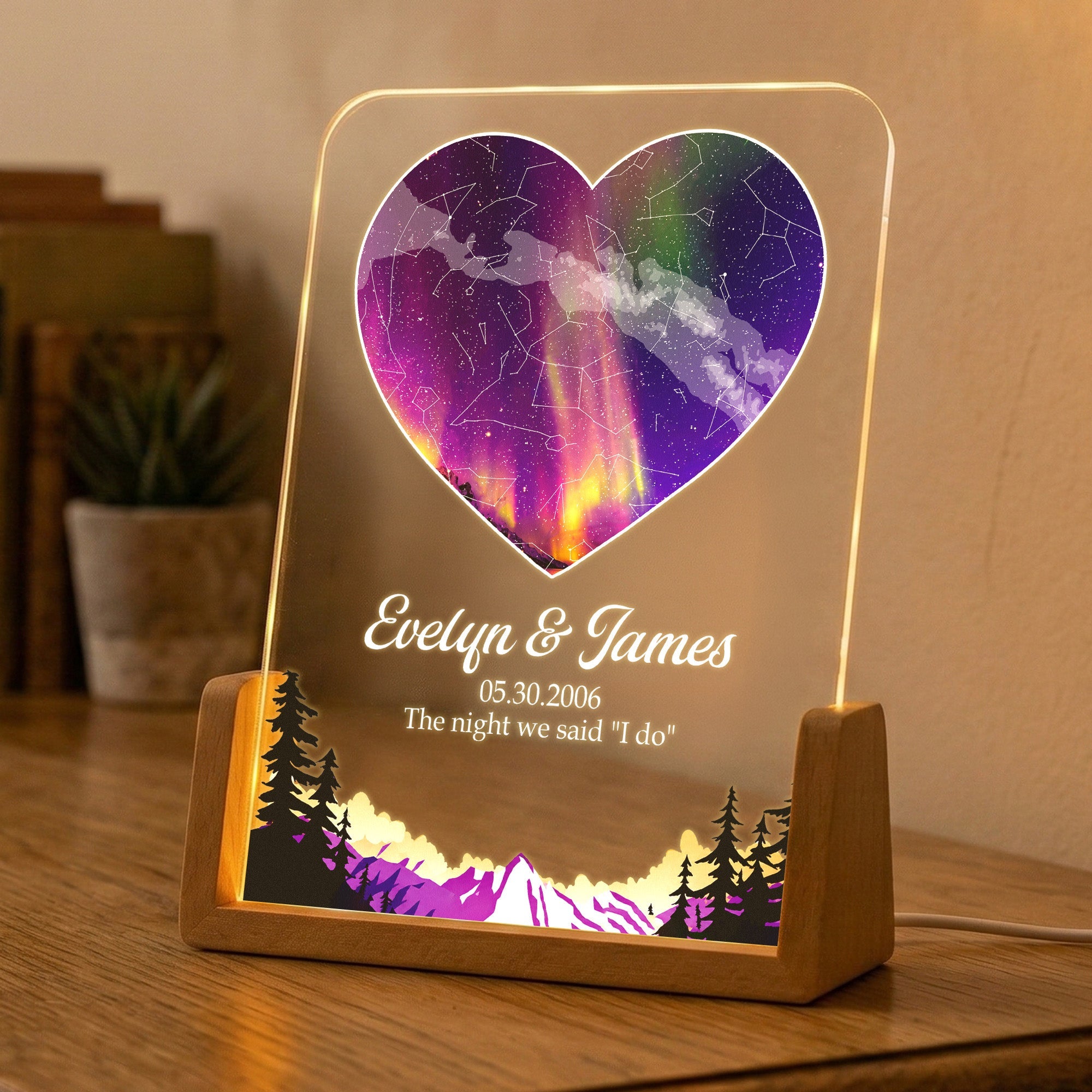 Couple Star Map New Version The Night Our Story Began - Personalized Night Light