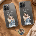 Couple Anniversary Gift For Her, Him Custom Photo Watercolor - Personalized Phone Case