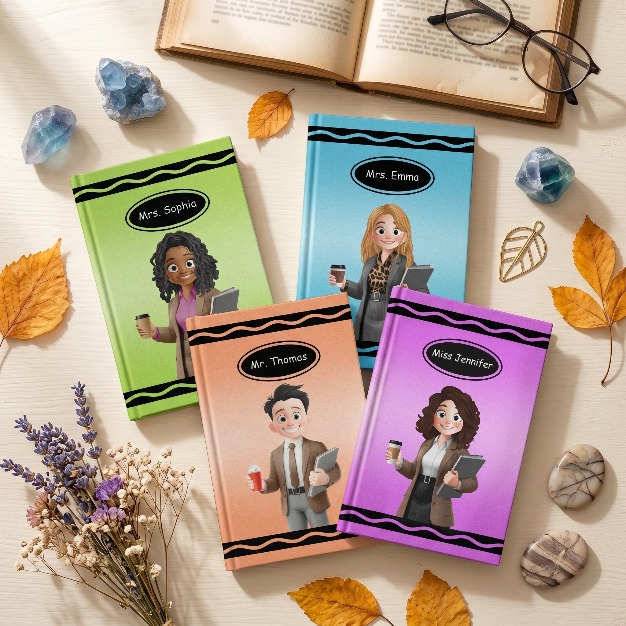 Crayon Themed Teacher - Personalized Journal