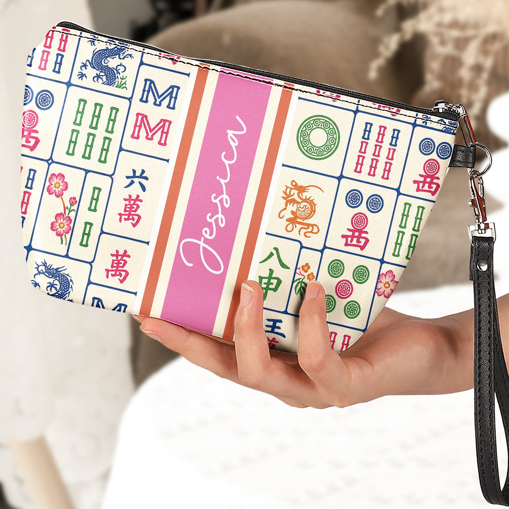 Custom Monogram, Name, Custom Mahjong Tile Bag Gift For Mahjong Lovers - Personalized Bag