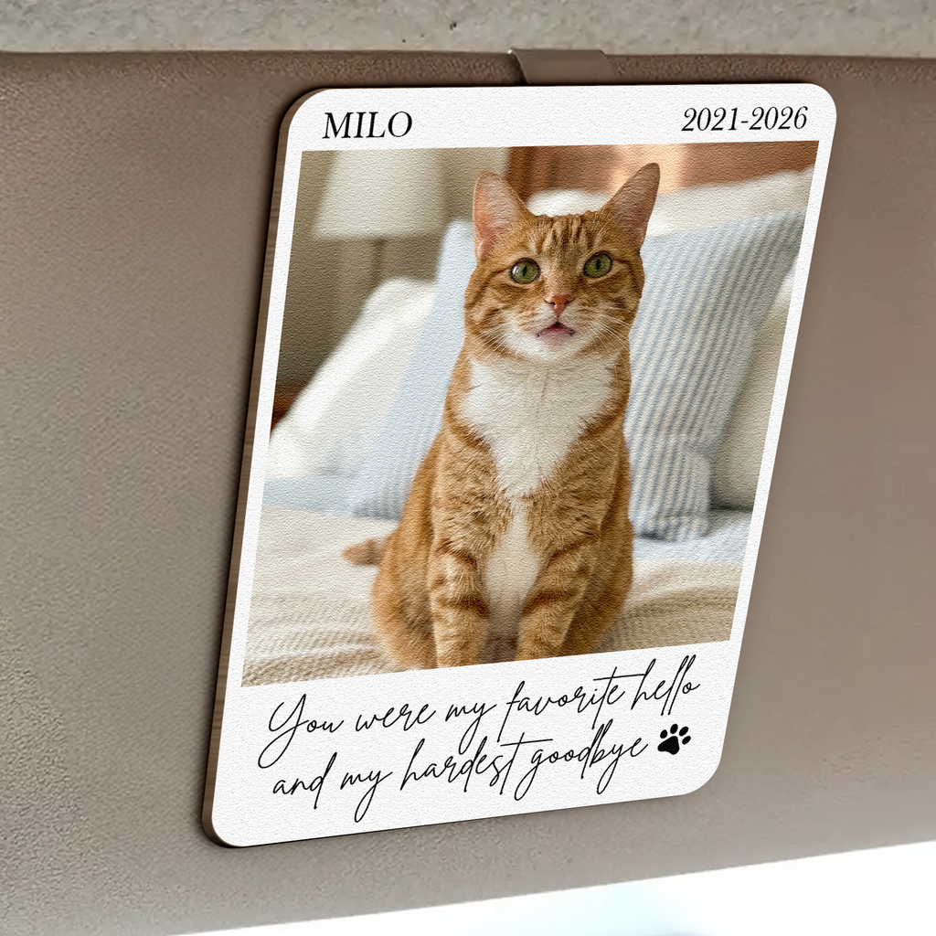 Custom Photo Pet Loss Gifts Forever In My Heart Memorial Gifts - Personalized Car Visor Clip