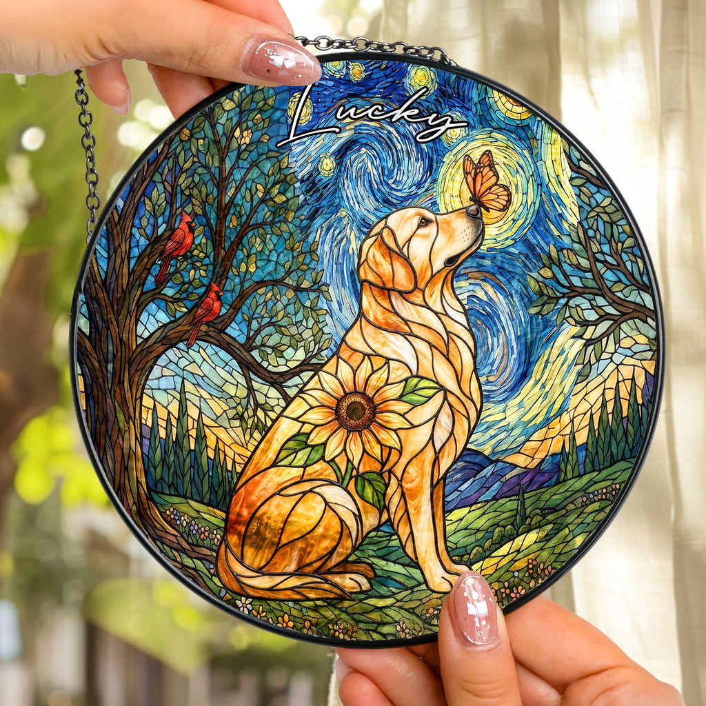 Custom Photo Pet Memorial - Personalized Window Hanging Suncatcher