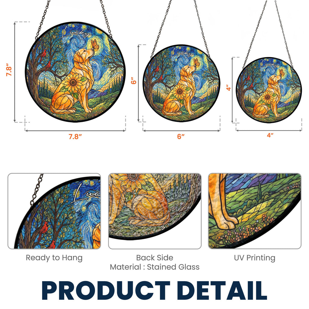 Custom Photo Pet Memorial - Personalized Window Hanging Suncatcher