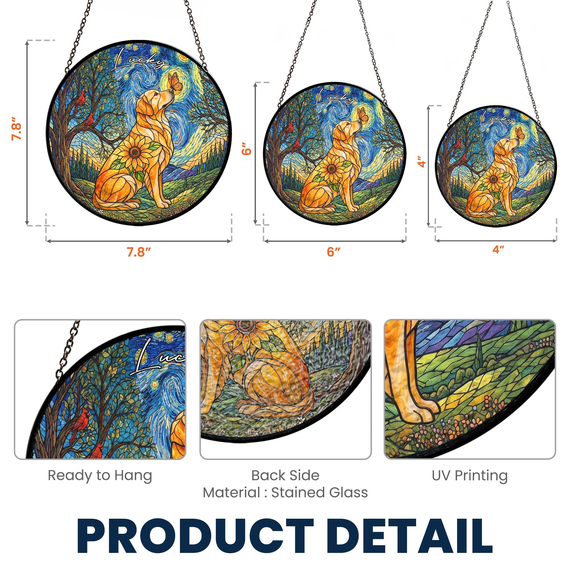 Custom Photo Pet Memorial - Personalized Window Hanging Suncatcher