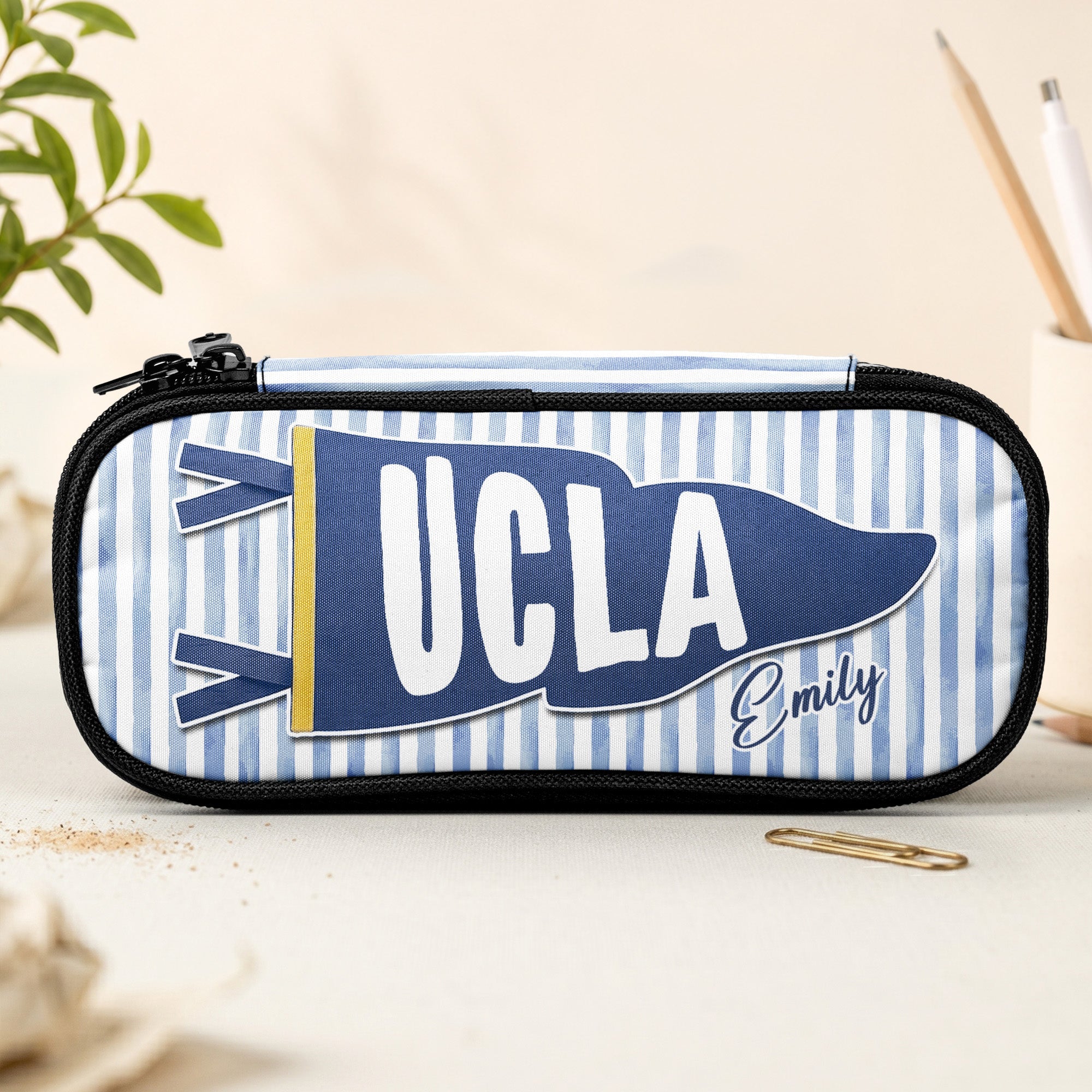 Custom School Pennant Flag - Personalized Pencil Case