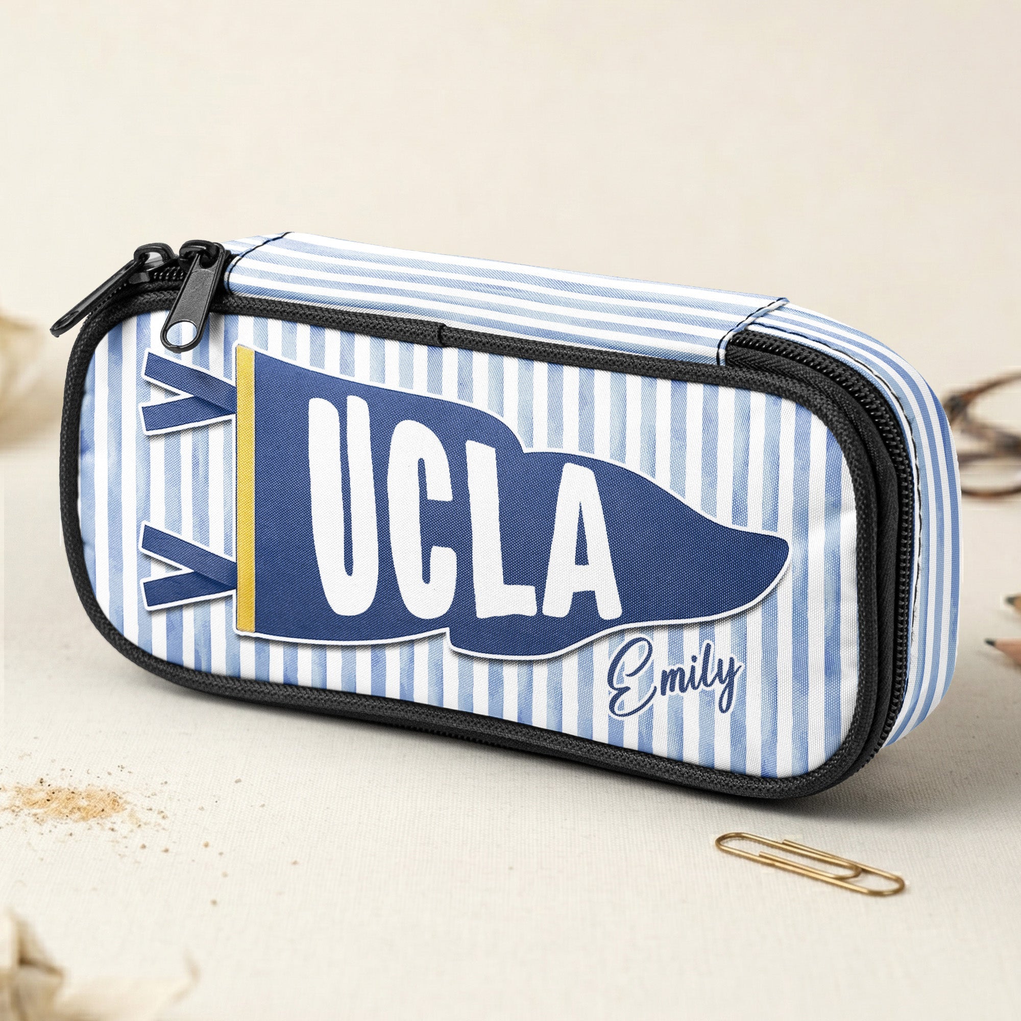 Custom School Pennant Flag - Personalized Pencil Case