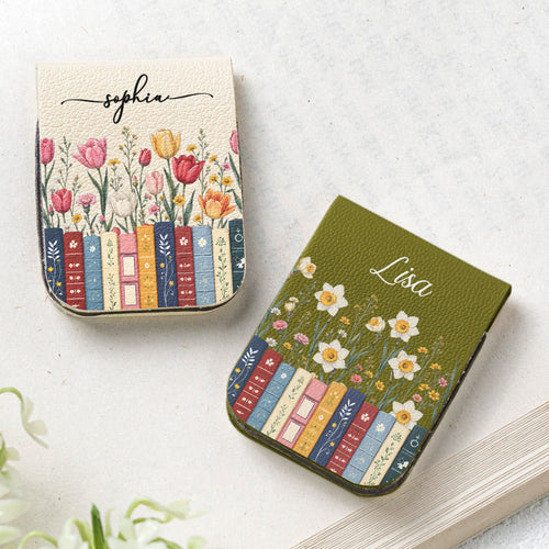Custom Birth Flower & Name For Book Lovers - Personalized Bookmark