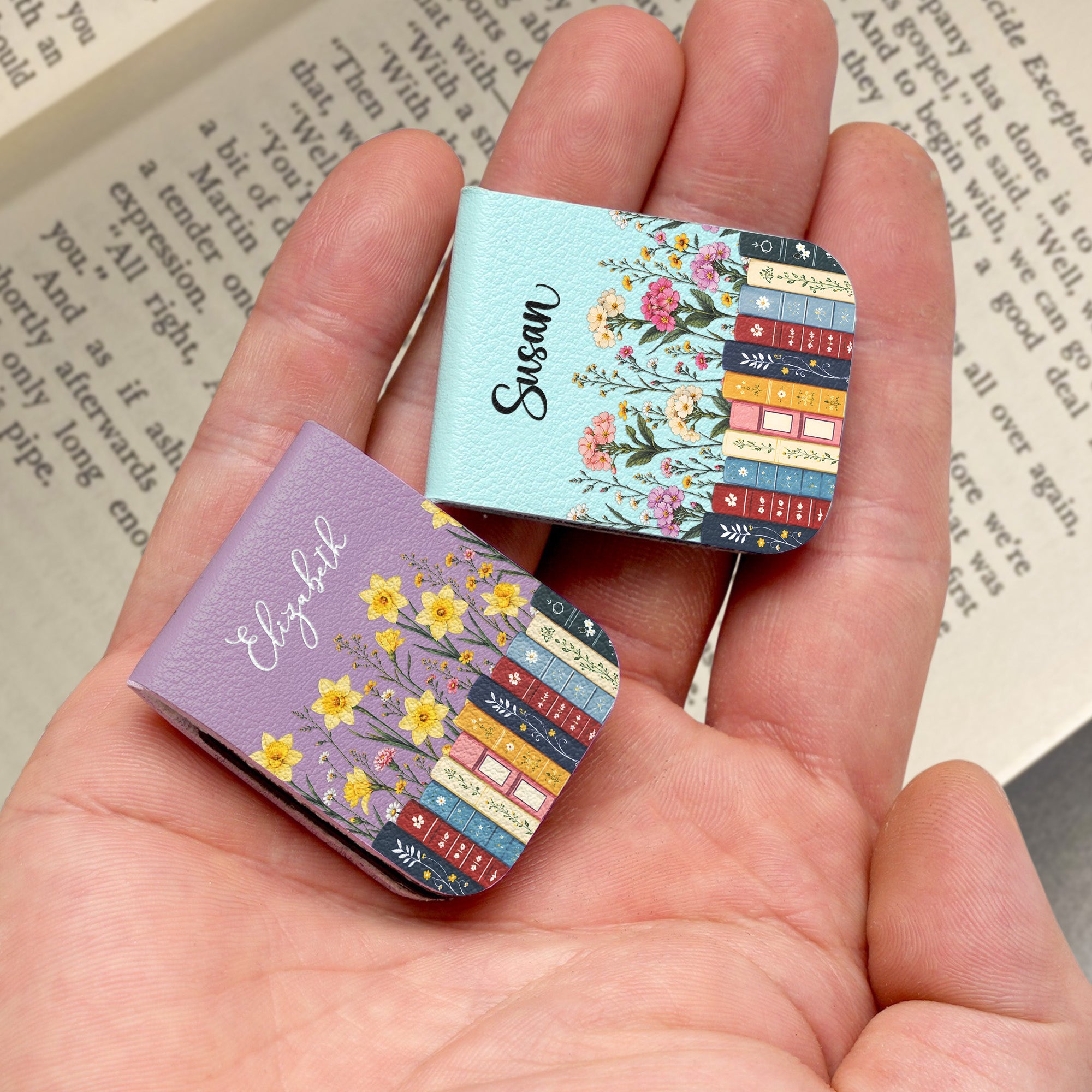Custom Birth Flower & Name For Book Lovers - Personalized Bookmark