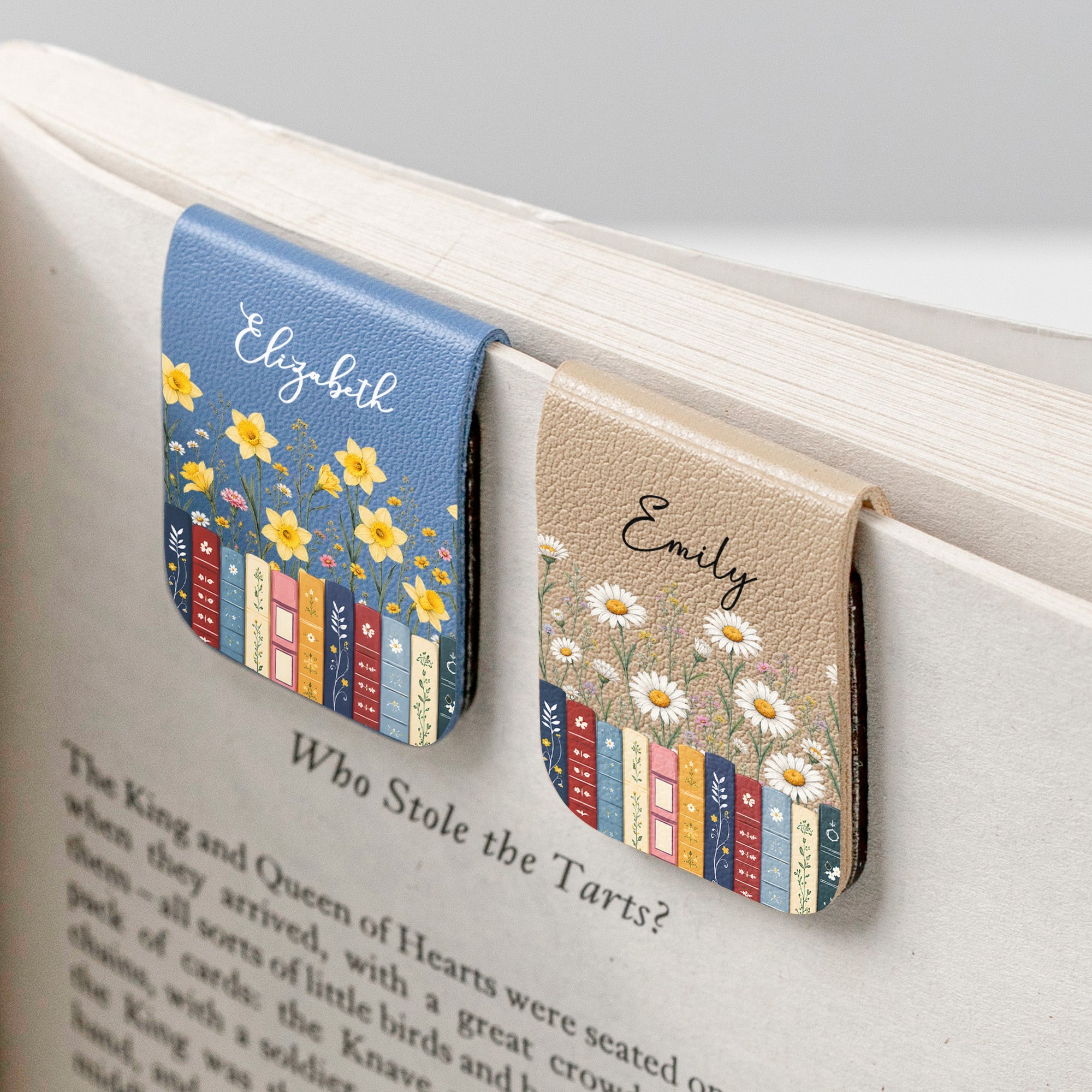 Custom Birth Flower & Name For Book Lovers - Personalized Bookmark