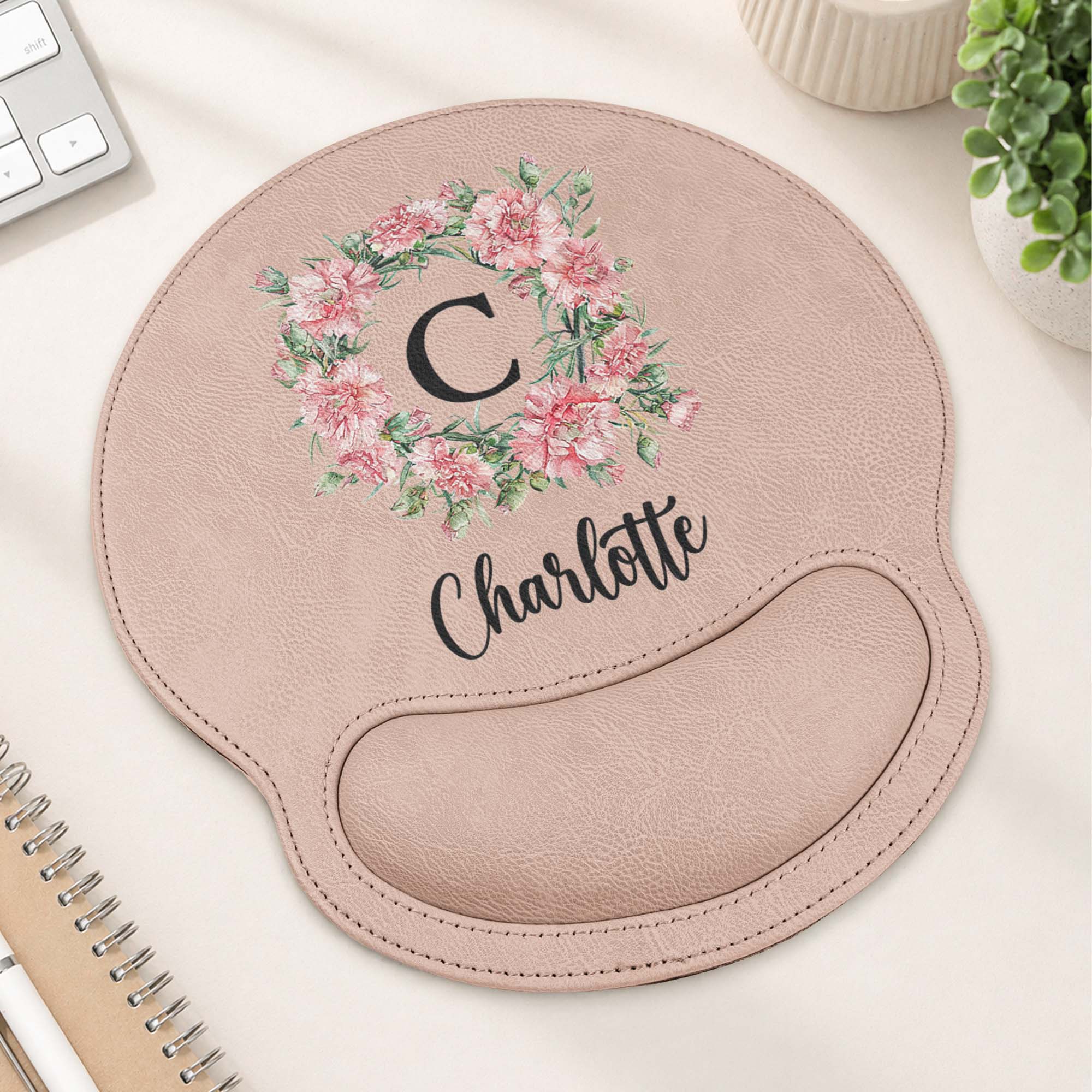Custom Birth Flower & Name For Her, Coworker, Boss Lady, Friends, Daughter - Personalized Mouse Pad