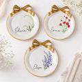 Custom Birth Flower & Name New Version Watercolor Style - Personalized Jewelry Dish