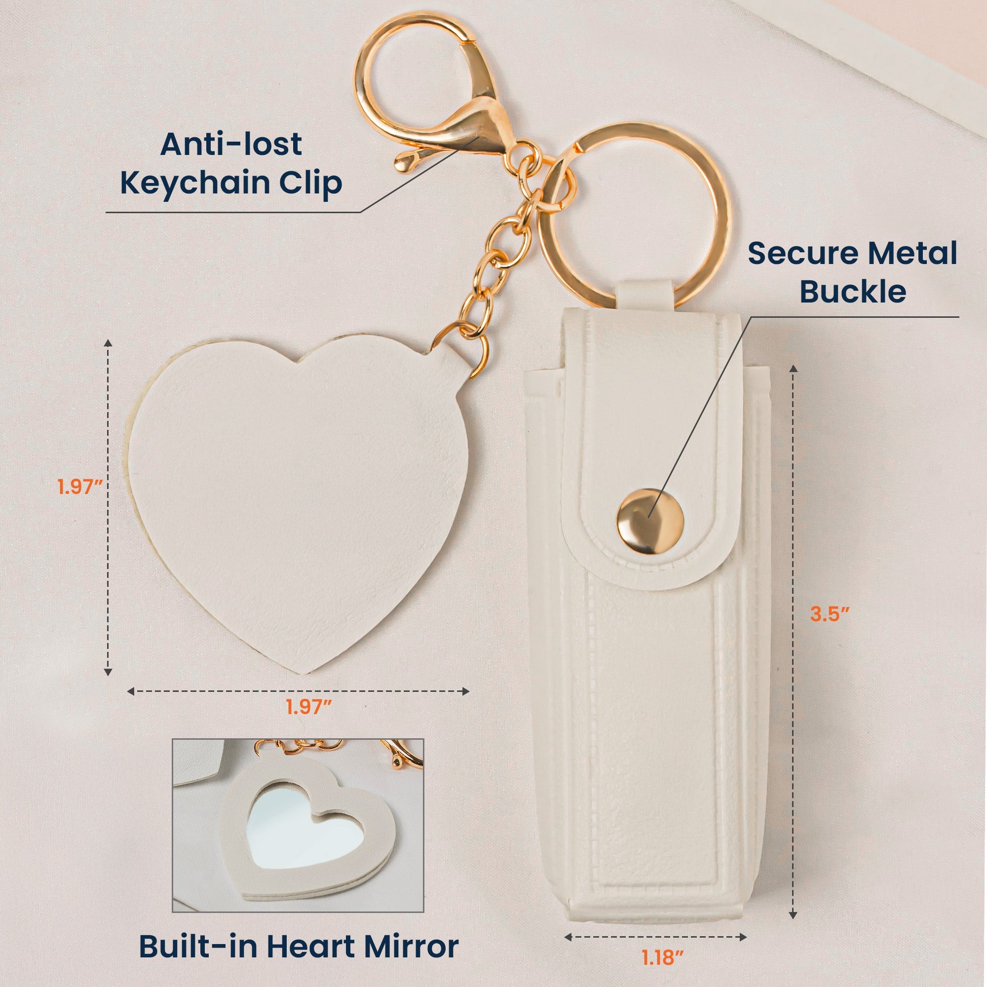 Custom Birth Flowers Wedding Gifts For Bridesmaid - Personalized Leather Lipstick Case With Mirror Keychain