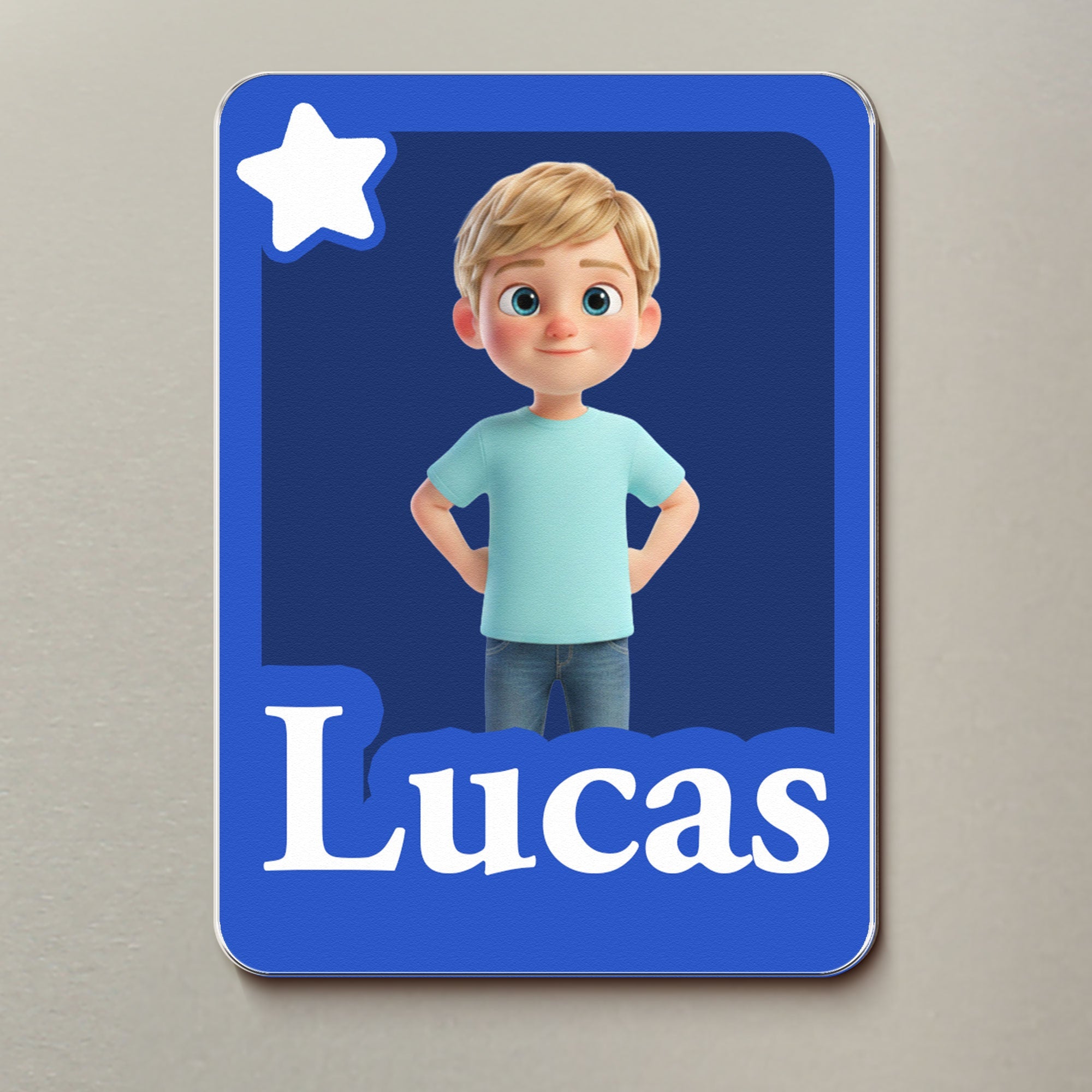 Custom Cartoon Version Kids - Personalized Magnet