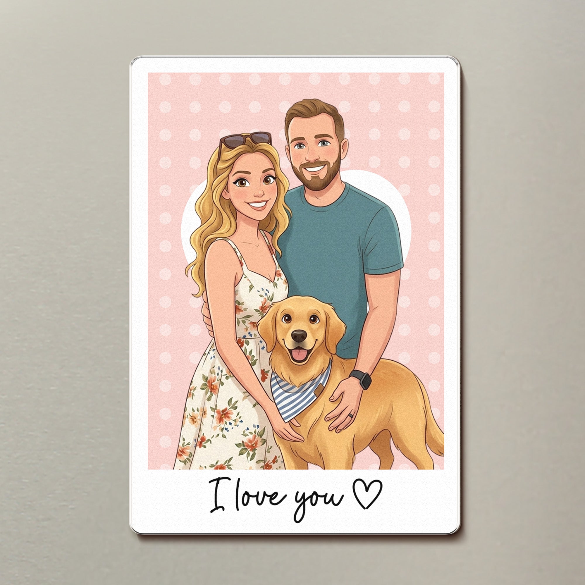 Custom Couple Gifts Photo Into Art Cartoon Style - Personalized Magnet
