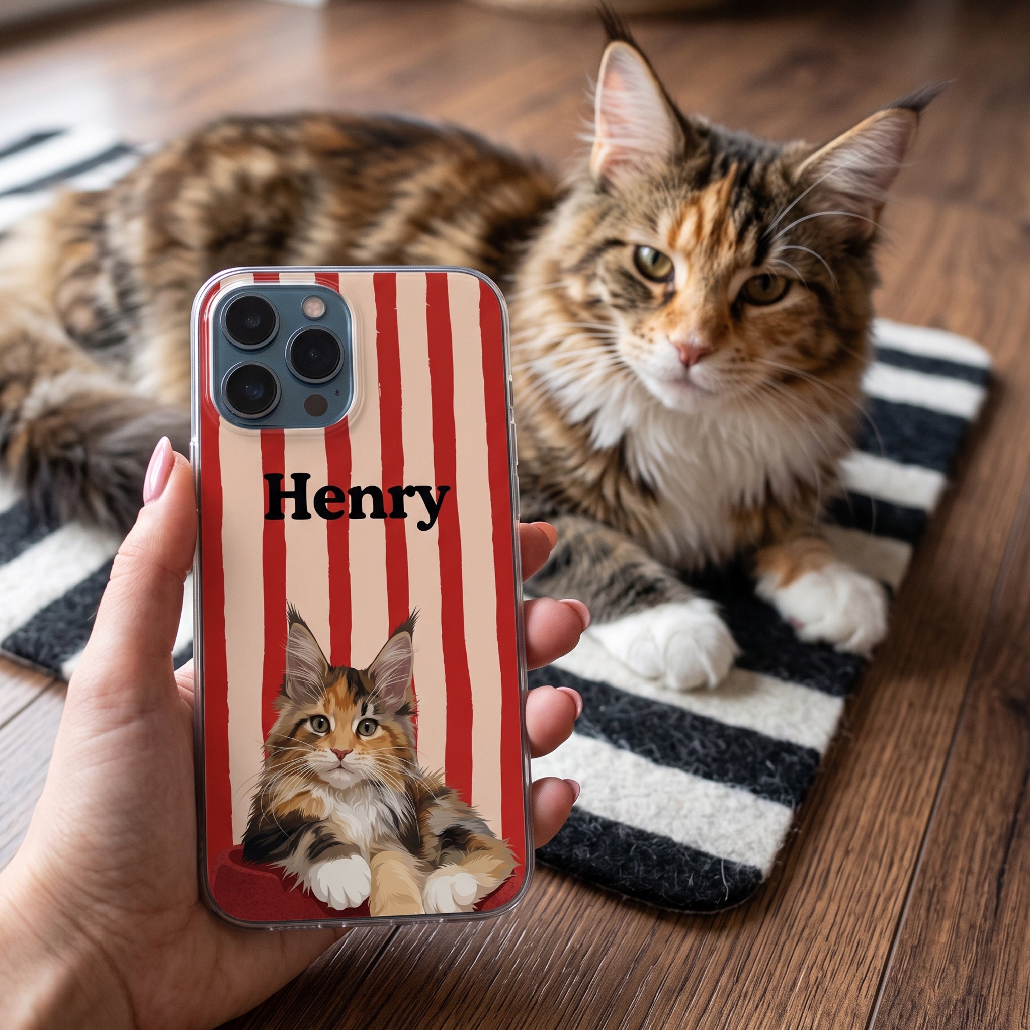 Custom Dog Cat Portrait - Turn Pet Photo Into Art - Vintage Retro Frame - Personalized Phone Case