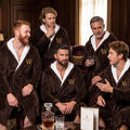 Custom Elegant & Vintage Monogram, Best Man Groom Groomsman Robe, Gift For Men, Him - Personalized Robe