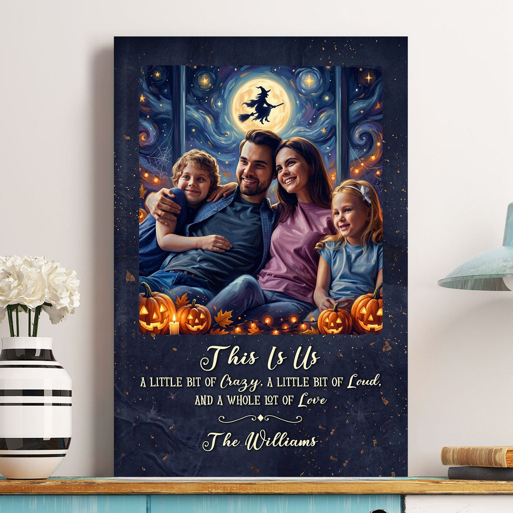 Custom Family Photo Halloween - Personalized Poster