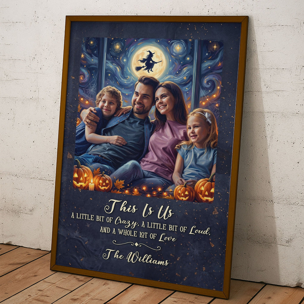 Custom Family Photo Halloween - Personalized Poster