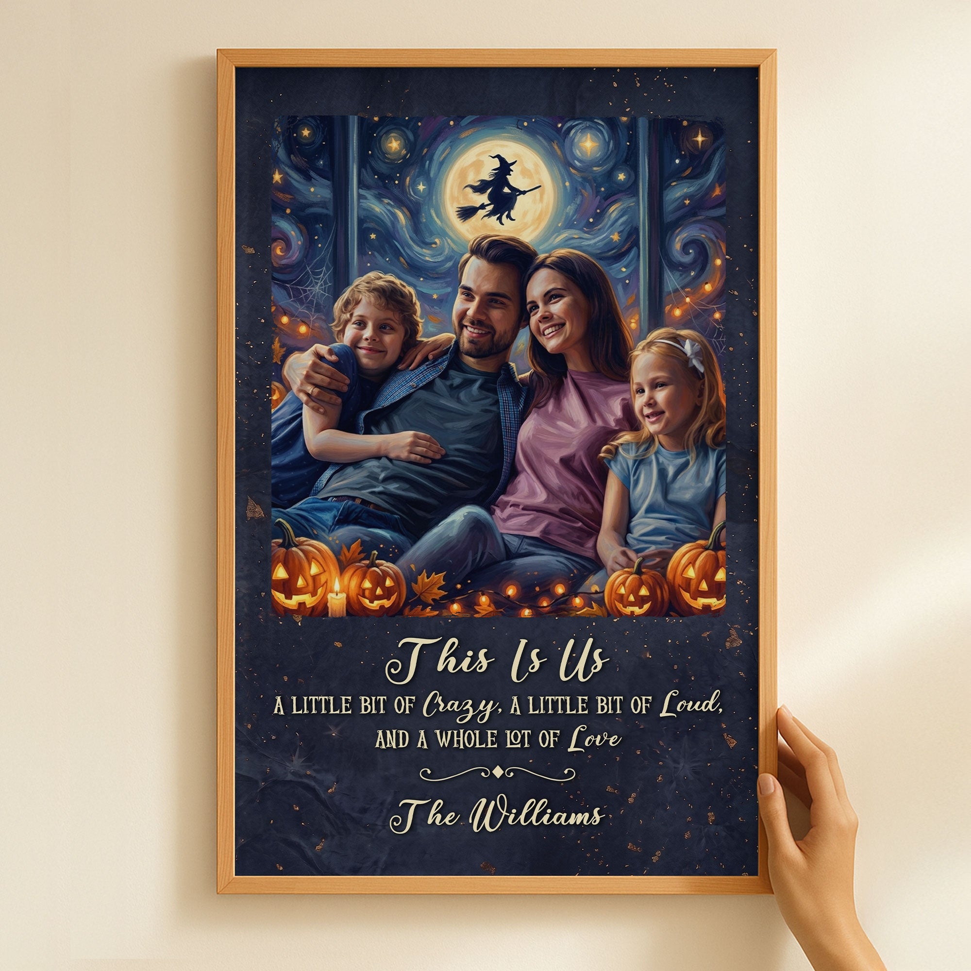 Custom Family Photo Halloween - Personalized Poster