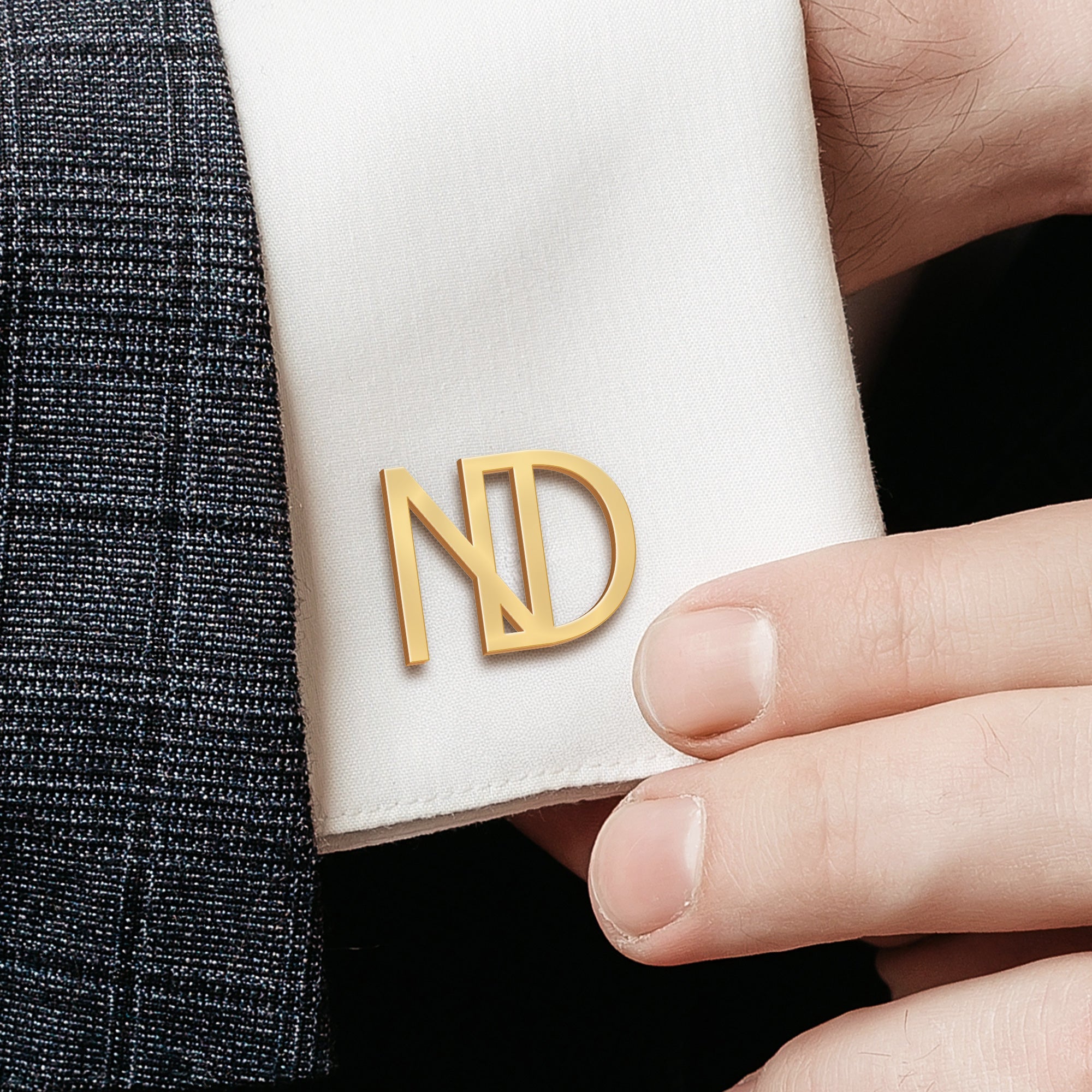 Custom Initial Cufflinks Wedding Gifts For Groomsman, Best Man - Custom Cufflinks
