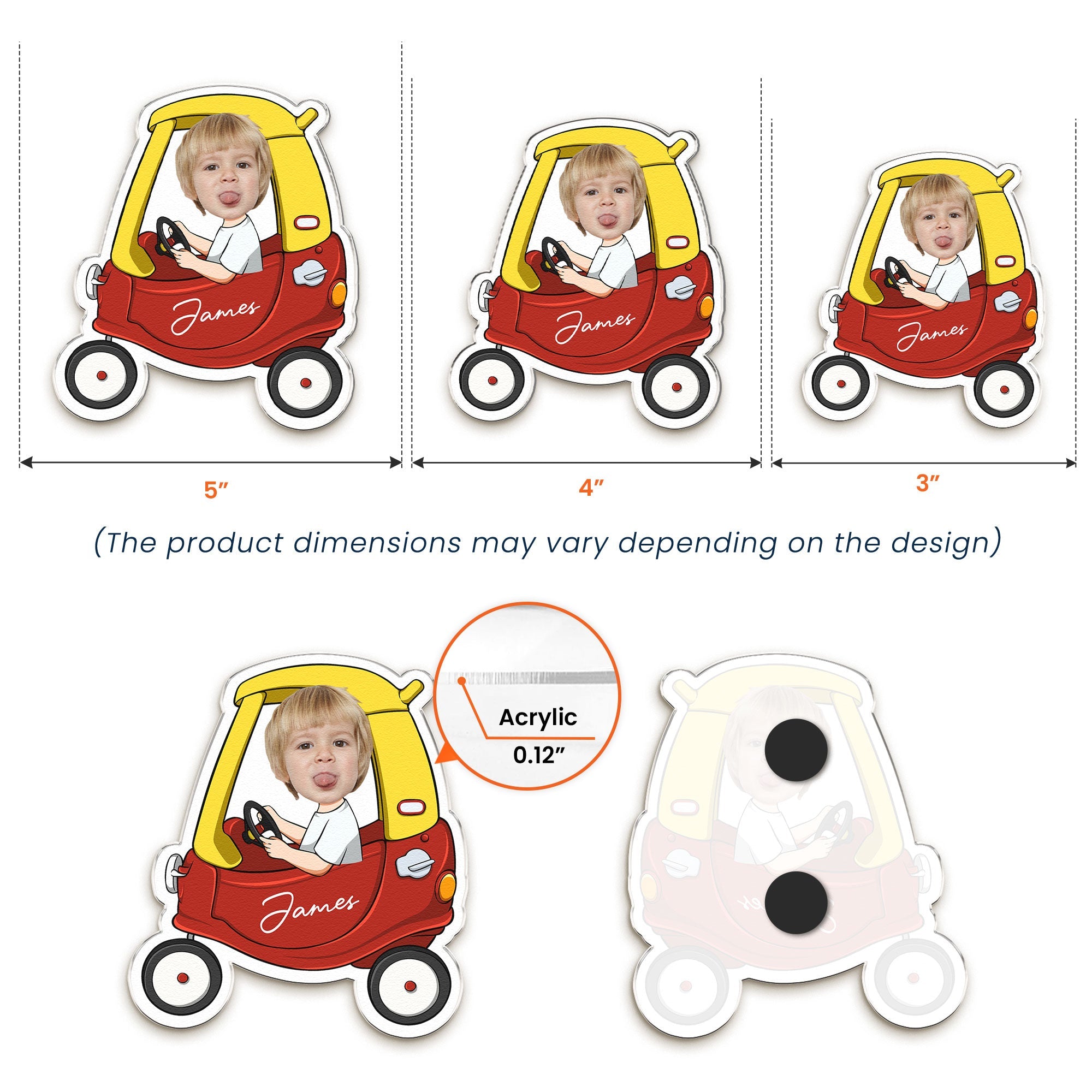 Custom Kid Photo Funny Gifts For Son, Daughter, Grandkids - Personalized Magnet