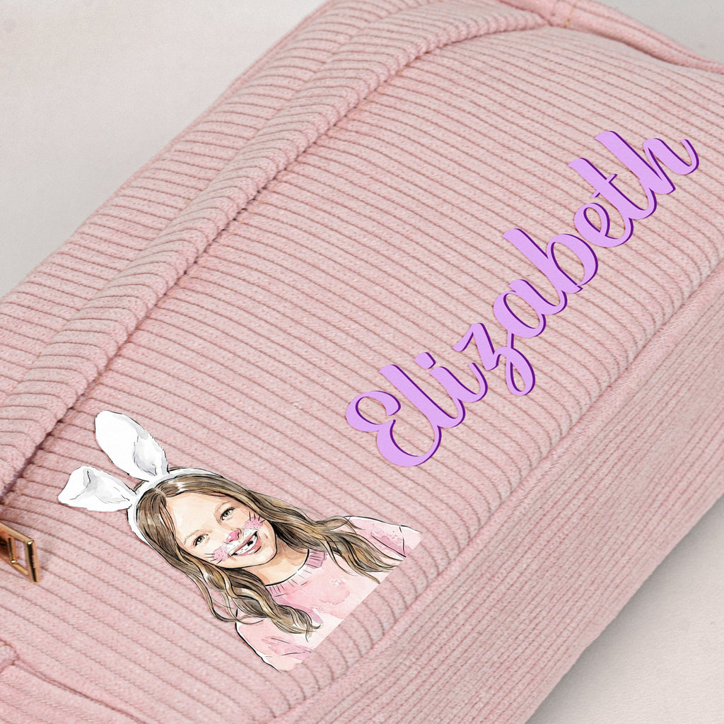 Custom Kid Photo Watercolor & Name Back To School Gifts For Son, Daughter, Grandkids - Personalized Pencil Case