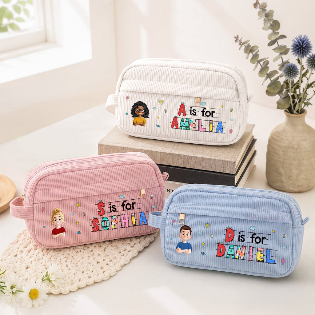 Custom Kids Name Back To School - Personalized Pencil Case