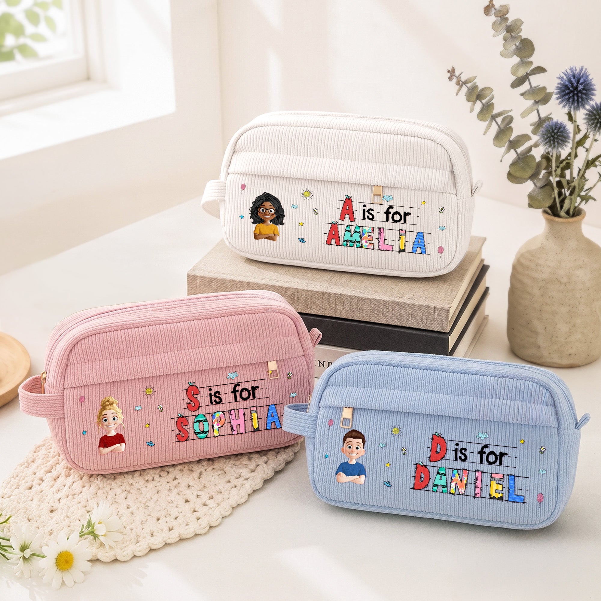 Custom Kids Name Back To School - Personalized Pencil Case